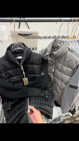Khoác 2 khoá trần bông tay len siu ấm 🥰‼️