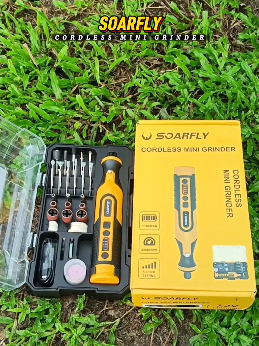 SOARFLY Cordless Mini Grinder Set Multi-Function Engraving Pen 57Pcs. Heavy Duty Precision Carving Tool. Perfect For Diy & Work Use🔥 #minigrinder #soarfly #cordless #portable #fyp 