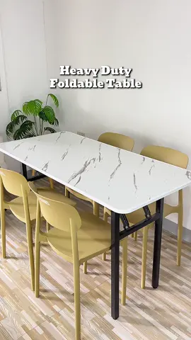 Heavy Duty Foldable Table perfect for dining table, computer table, study table at pwede mo pa dalhin kahit saan 🥰💯#foldabletable #table #diningtable #computertable #studytable 