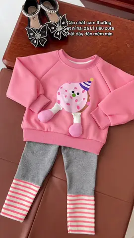 Set nỉ hai da thiết kế cute cho bé #xuhuong #bonithudong #boni2da#bothudongchobe 