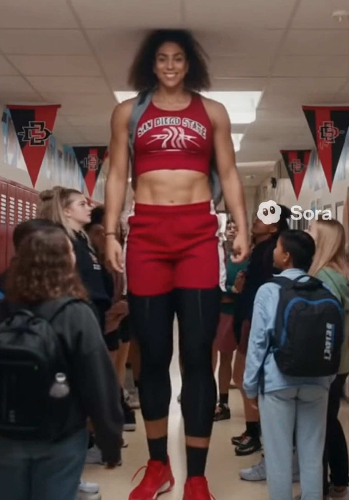 That was unexpected😂 #basketball #athlete #funny #tallgirl #fyp 