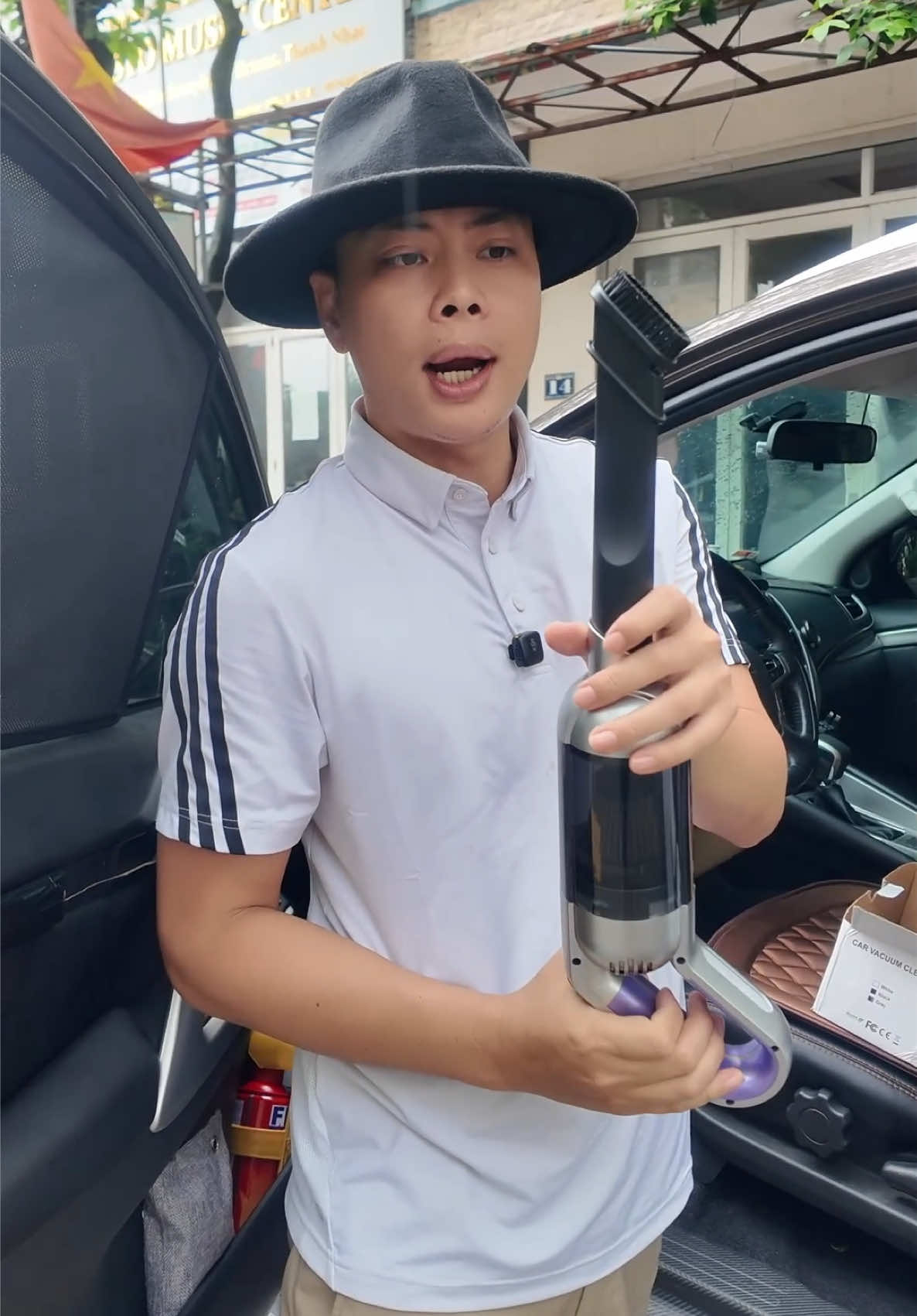 Máy hút bụi thiết kế tương lai, công suất mạnh mẽ 120w, lực hút tới 25000pa Shanen #phukienoto #mayhutbuioto #shanen 