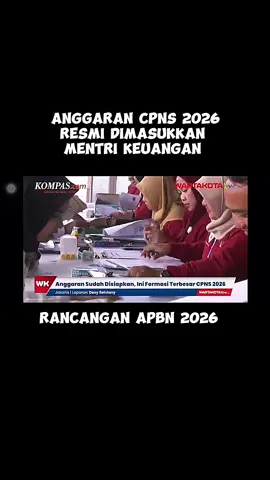 Anggaran dana CPNS 2026 telah resmi dirilis kedalam rancangan anggaran APBN 2026 oleh kementrian keuangan negara #cpnsindonesia #cpns #seleksicpns #infocpns #kemenkeu 