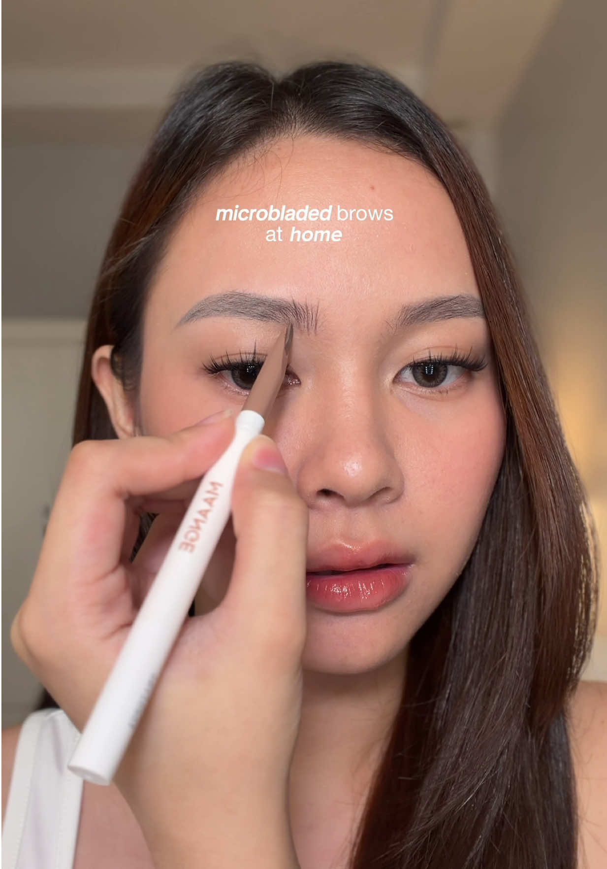 microbladed brows achieved! 😌#maange #maangemakeup #mgeyebrow #eyebrow #eyebrowpencil
