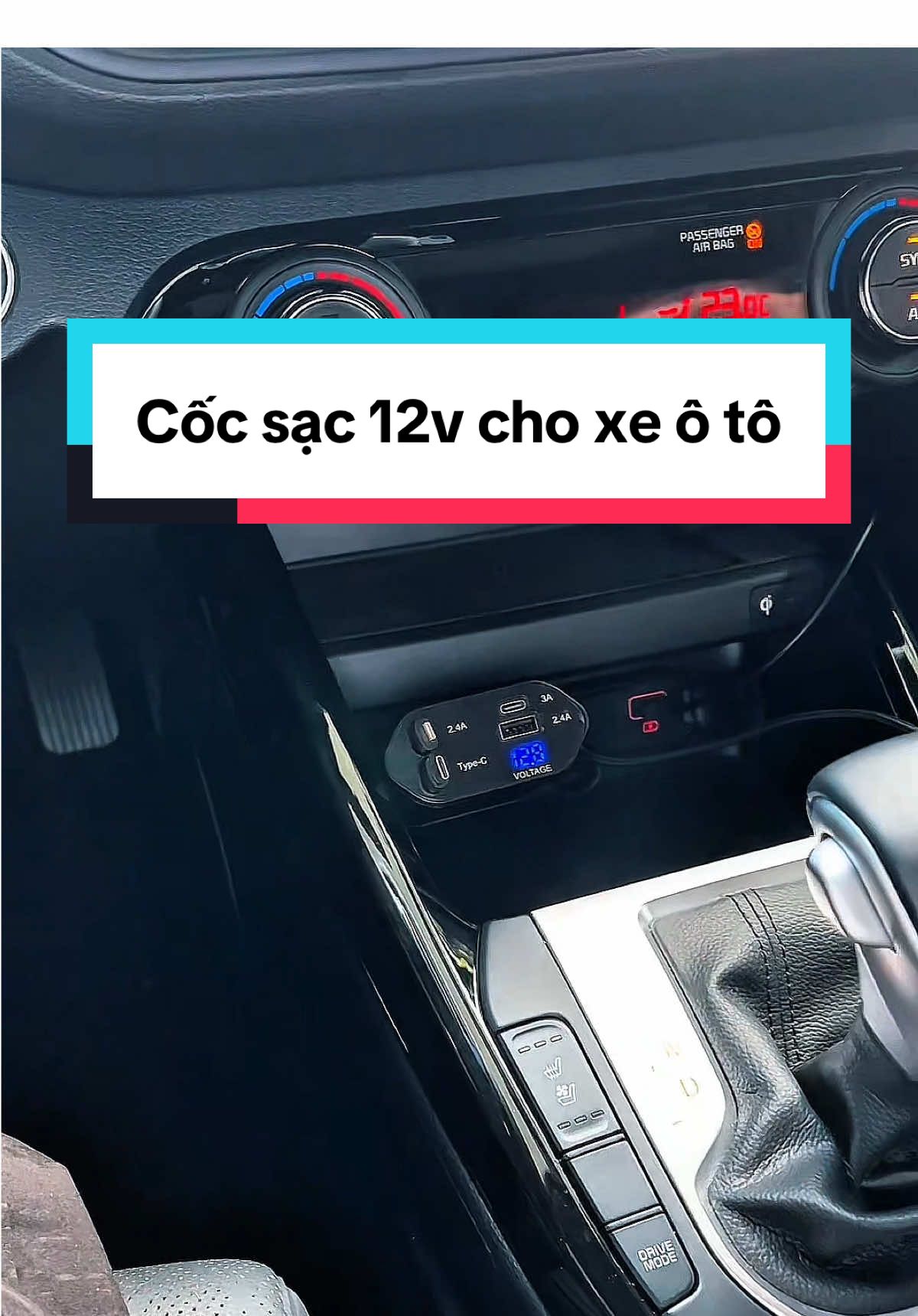 Cốc sạc điện thoại cho xe ô tô, cắm tẩu 12V #phukienoto #tausacoto #tausacnhanh #oto #fyp 