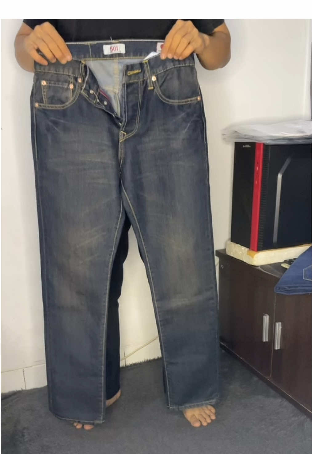 Celana jeans panjang pria 501 japan premium 🔥 #celana #celanajeans #celanapanjang #celanapria #jeans 