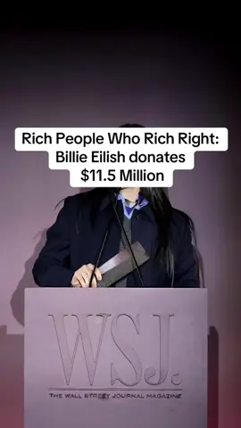 @BILLIE EILISH made an incredible donation during a much needed time #billieeilish #hitmehardandsofttour #wsj #supportandfeed #richpeoplewhorichright 