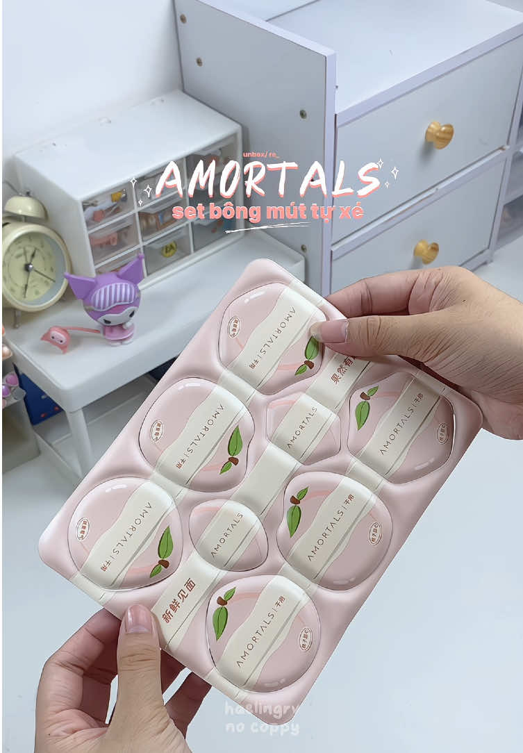 set bông mút tự xé nhà Amortals nè 💫 #haelingrv #bongmutamortals #bongmuttrangdiem #amortals #xebongmut 