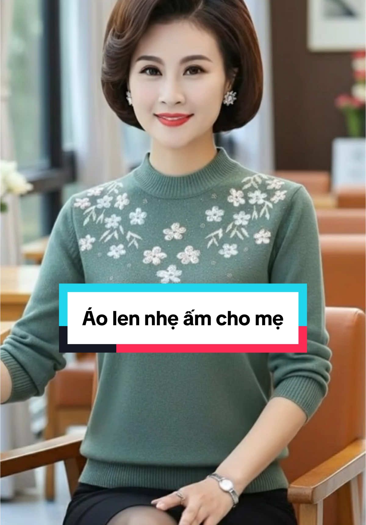Chiếc áo len nhẹ ấm cho mẹ #quanaotrungnien #aolennu #thoitrangtrungnien #aolen 