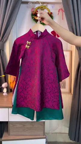 Ong Kis Sét áo cách tân 4 tà g#xuhuong #vyanhkids2 #aodaibegai #aodai #tet2026 