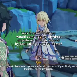 was it casual that he was protected of us? #xiao #xiaogenshinimpact #GenshinImpact #lumine #xiaolumi 