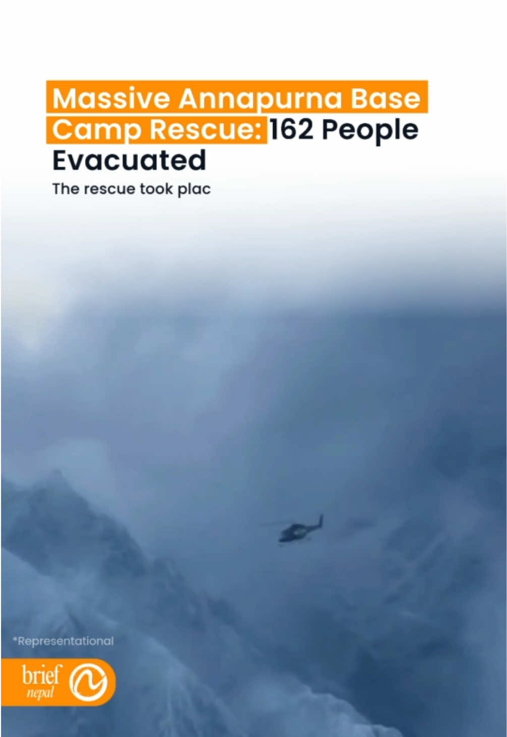 A major rescue operation was conducted at Annapurna Base Camp (ABC). A total of 162 individuals were rescued from the area. The rescue took place at the Annapurna Base Camp in the Gandaki Province region. #nepalinlast24hours #nepalnews #briefnepal #nepalarmy #annapurnabasecamp 
