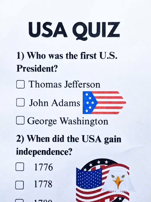USA Quiz-Can you get 6/6? #usa #usaquiz #trivia #quiztime #fyp 