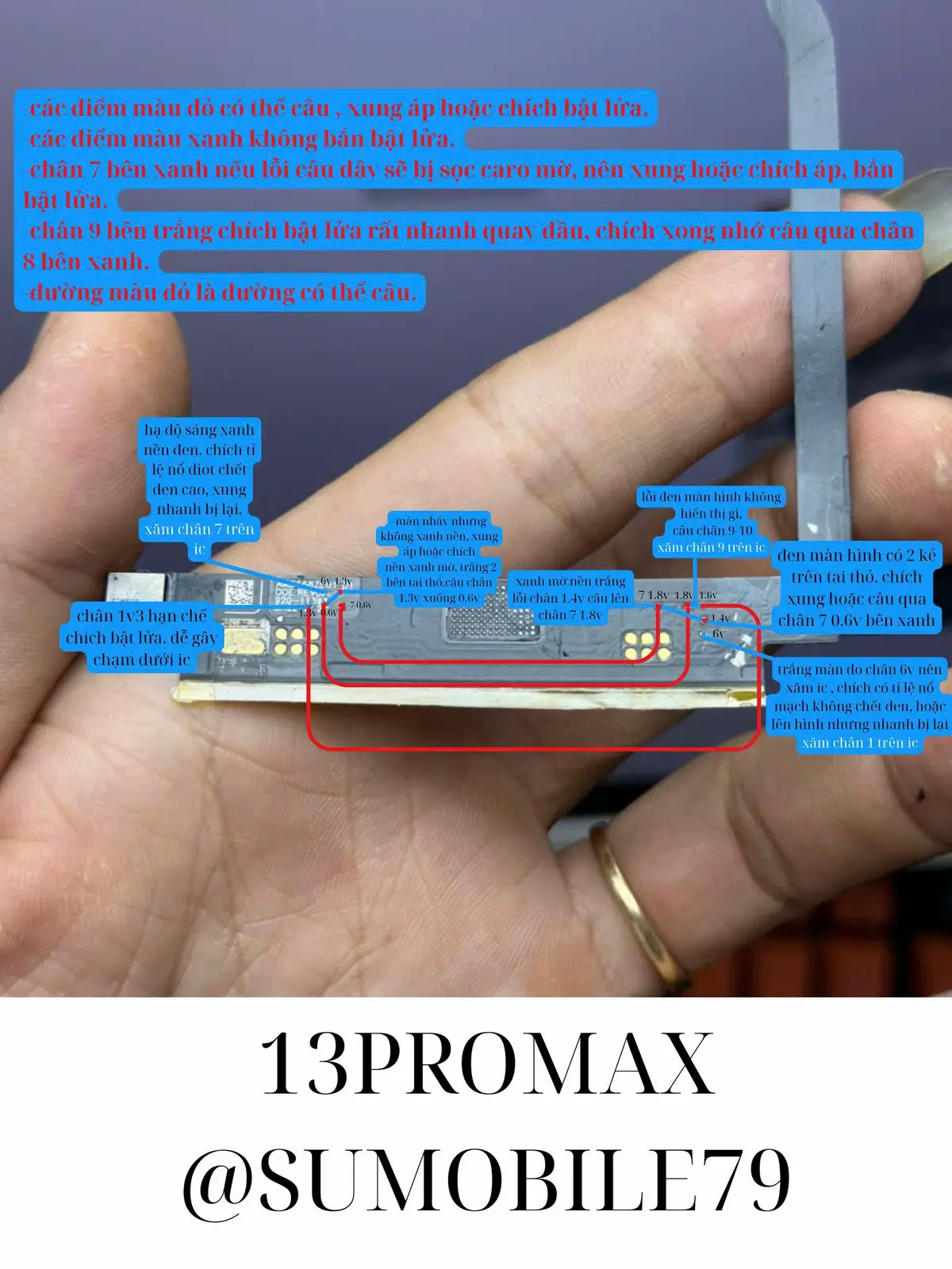 chắc ai đó sẽ cần. em edit sai chân đen màn. đen màn 13prm do chân 10. 13pr do chân 9 nhé ae #sumobile79 