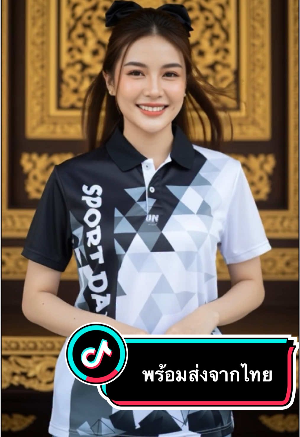 #สินค้าปังดันยอดขาย #เสื้อสีดํา #เสื้อลายไทย #เสื้อคอปกผู้หญิง 