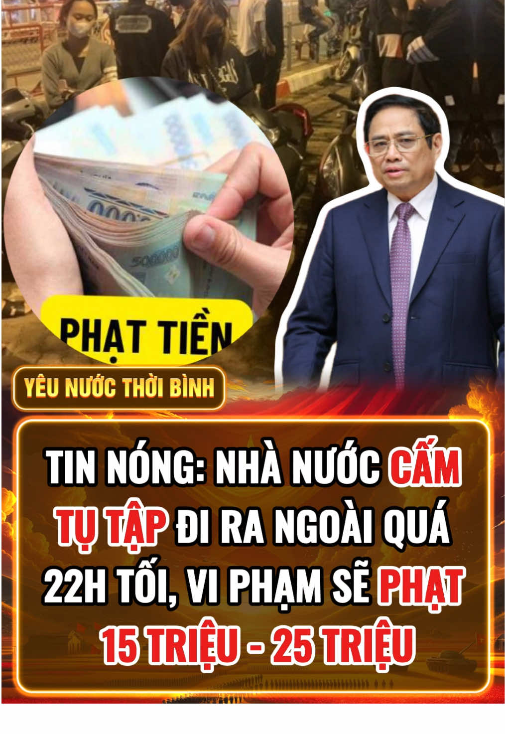 Tin nóng: nhà nước cấm tụ tập đi ra ngoài sau 22h tối, vi phạm sẽ bị phạt từ 15-25 triệu đồng #tintuc #vietnam #henho #dichoi #docthan 