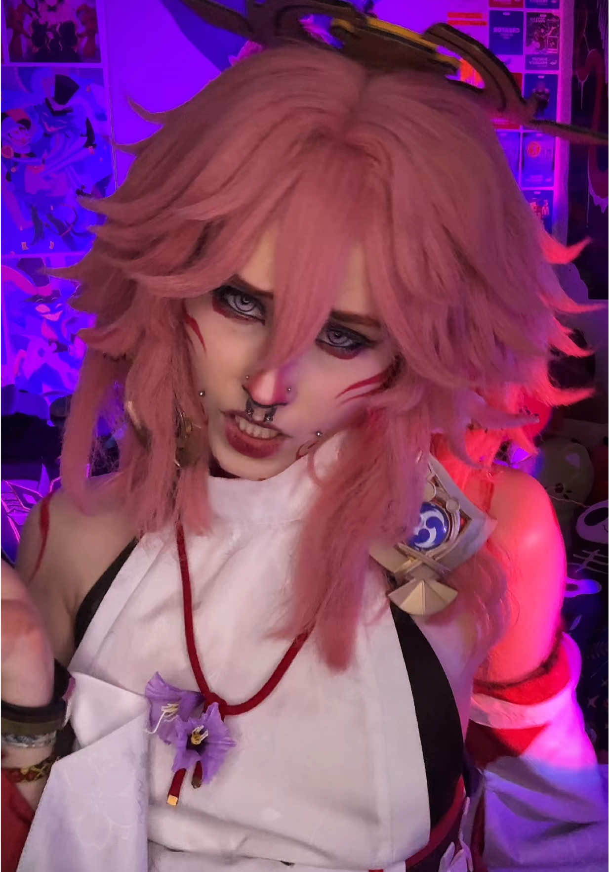 ignore that i chewed the words at the end a lil :p  guess whose caused us a bad night of sleep!!!! our kitten ☹️☹️ trying to get naps in before work  #yaemikogenshinimpact #yaemiko #GenshinImpact #genshin #eimiko 