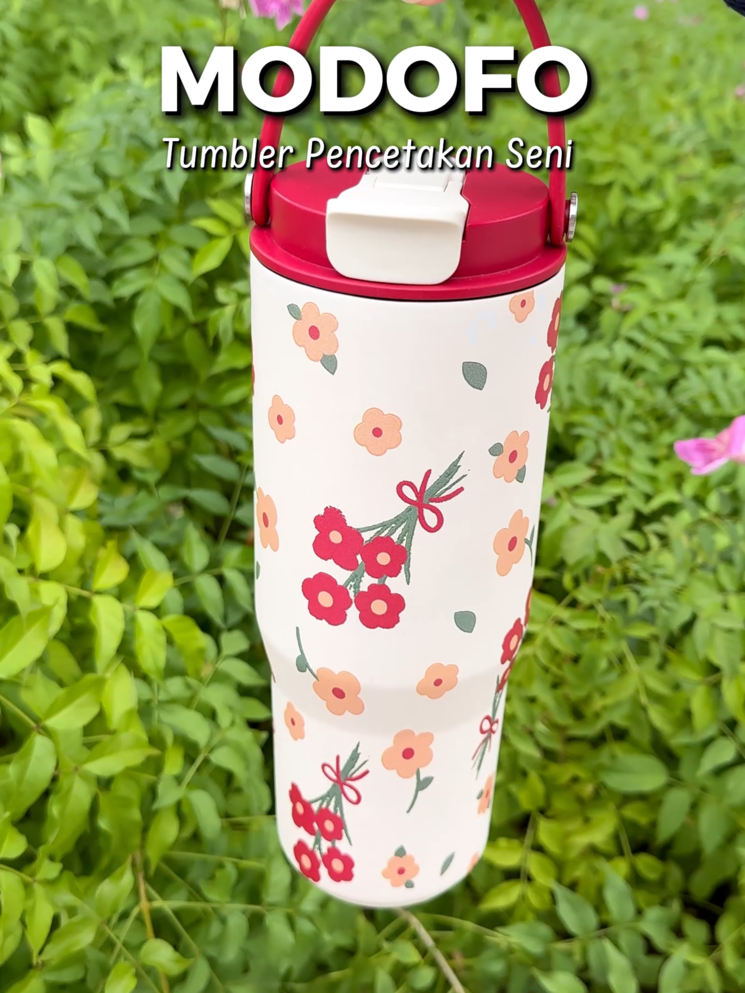 Bunga merah ini, semakin lama dilihat, semakin addictive #LJ102902 #modofotumbler #MODOFO #thermoscup #thermosbottle #RosetteTumbler #MODOFOthermoscup #tumbler #modofo #family