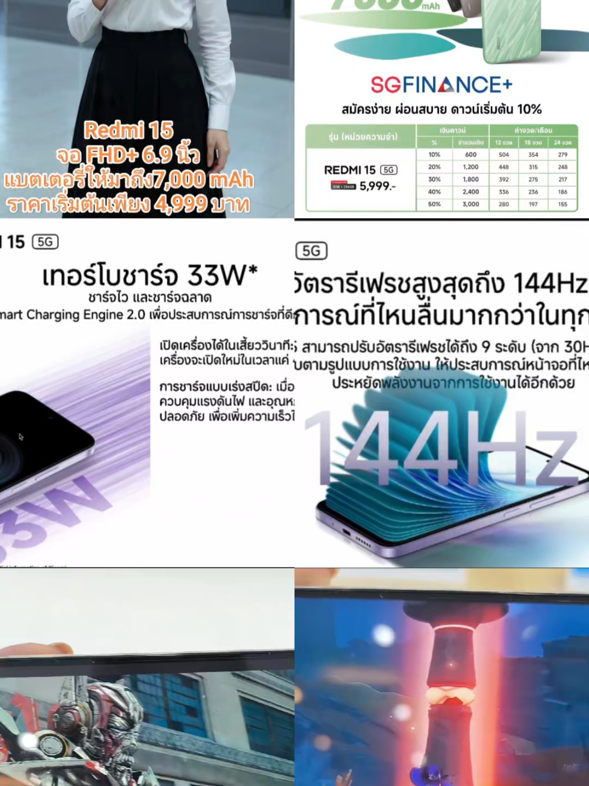 #REDMI15Seriesห้าพันมีทอน #REDMI155G #REDMI15 มีของดีต้องบอกต่อ👍👍😊😊