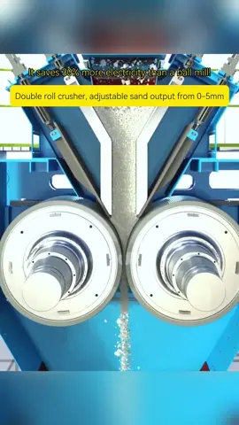 Thickened roller skin for superior wear resistance! Double roller sand making machine – so economical!#Rollsandmakingmachine #rollcrusher #toothrollcrusher #crusher#Smallrollsandmaking        