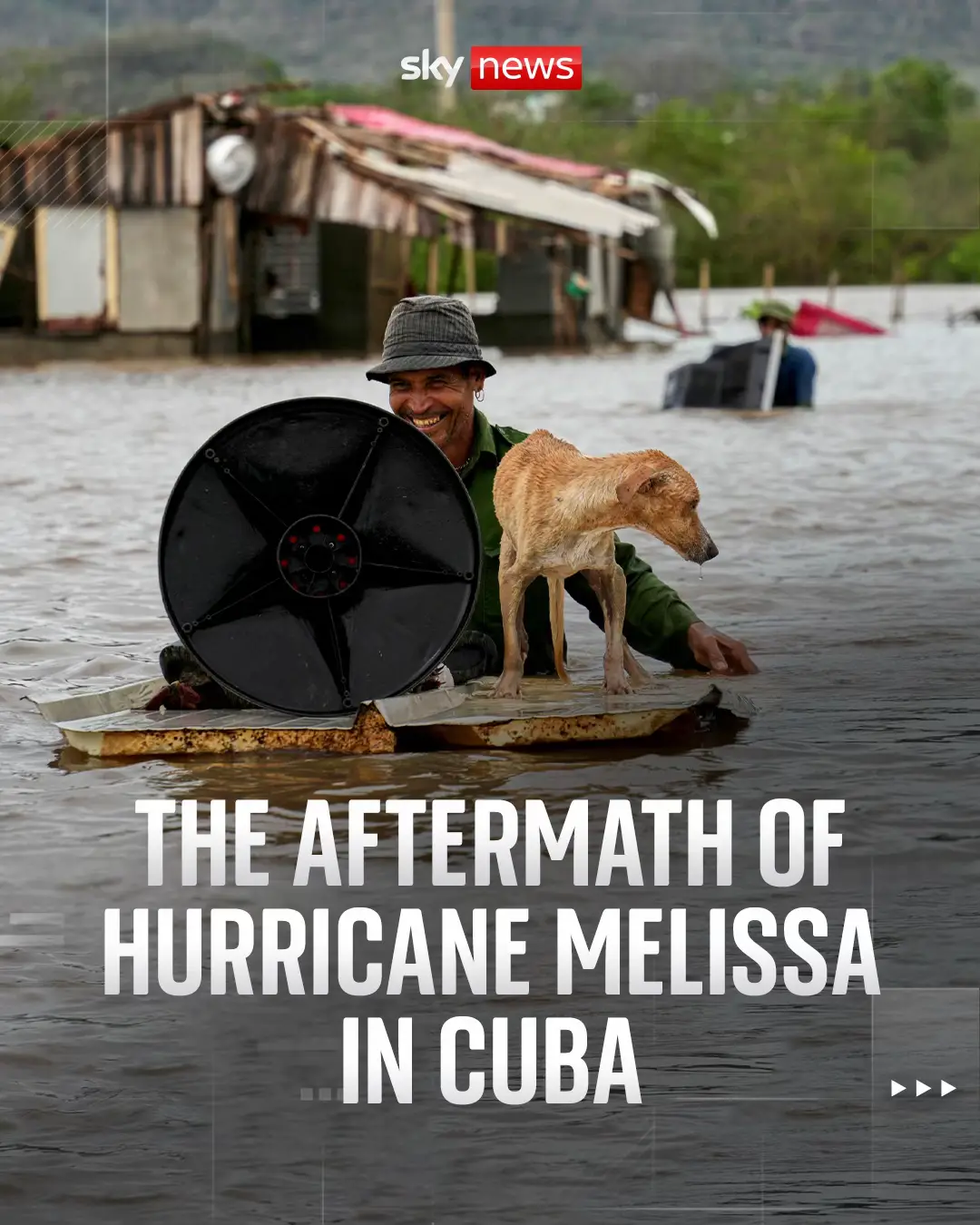 Hurricane Melissa made landfall in Jamaica on Tuesday as a Category 5 hurricane with winds of up to 185mph. One of the strongest Atlantic hurricanes ever, it weakened by the time it reached Cuba on Wednesday morning but still brought devastation there - with houses collapsed and roads blocked. #hurricanemelissa #cuba #aftermath 