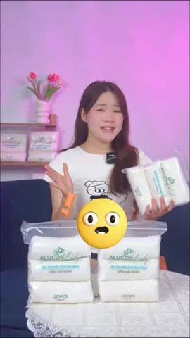 Bông tẩy trang tròn size to Alucos Lady 201 miếng lần đầu tiên ra mặt thị trường Việt Nam #alucos #alucoslady #bongtaytrang #bongtaytrangtronto #bongtaytrangalucos 