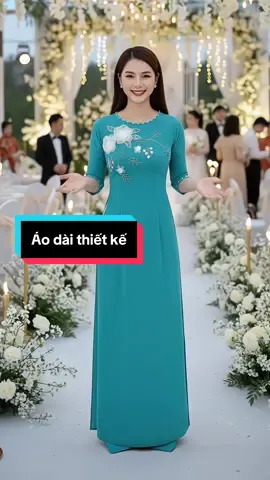 Áo dài xanh ngọc đính kết hoa cao cấp #hoale4mua #aodai #aodaivietnam #aodaitruyenthong #aodaithietke 