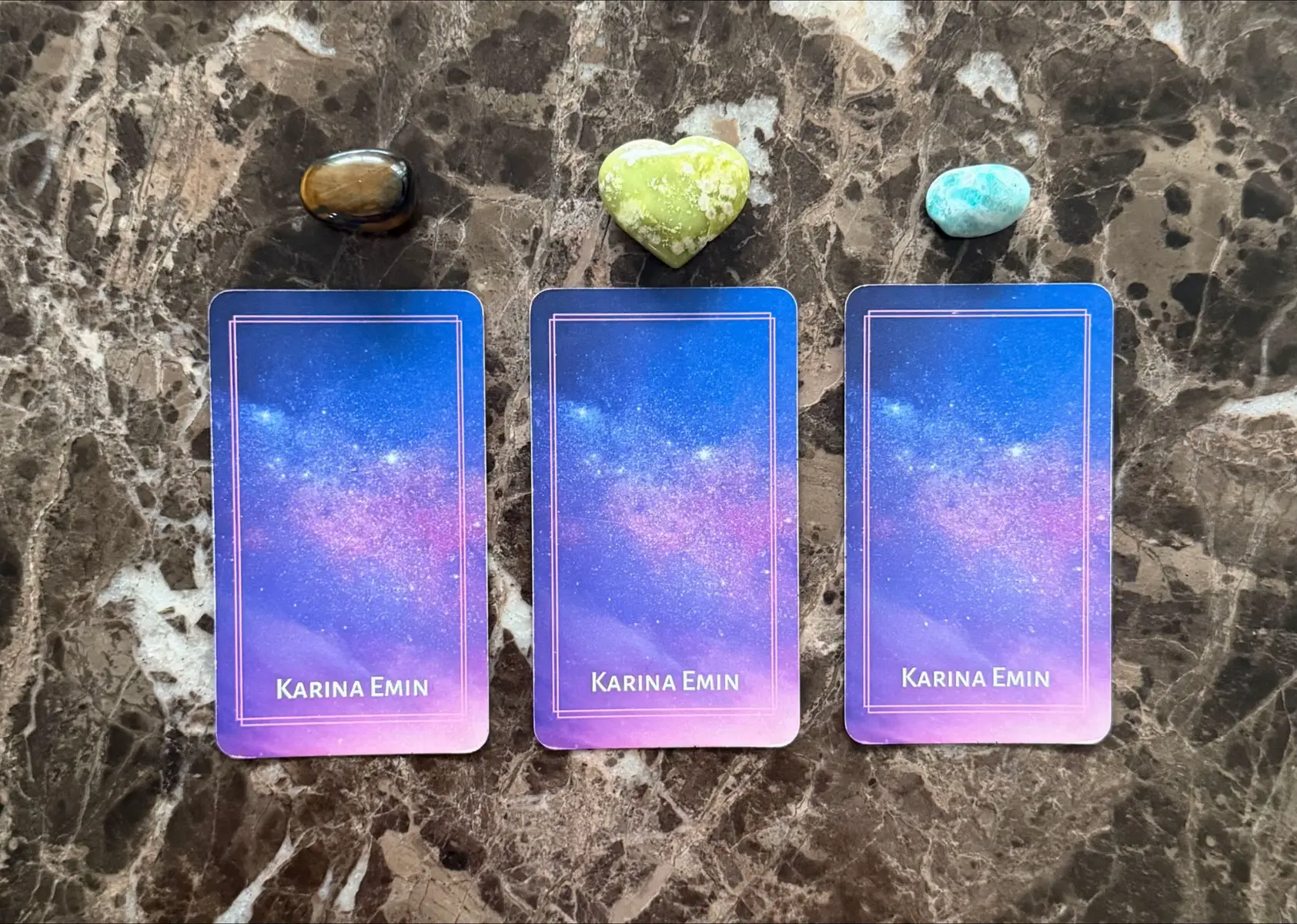 Which card is calling to you 1, 2, or 3?  Drop your choice in the comments 😇 Tomorrow I’ll reveal what your card wants you to know, be sure to follow so you don’t miss your message.  Today’s cards are from my own oracle deck Soul Ties 💜 Find your deck here: 🌐 karinaemincoaching.com #SoulTiesOracle #PickACard #LoveGuidance #SoulConnection #IntuitiveReading  