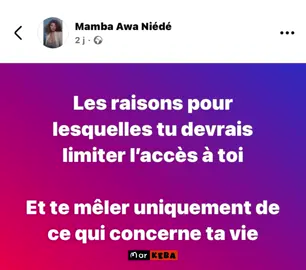 Les raisons pour lesquelles tu devrais limiter l’accès à toi 🫵🏽❤️. #MARA #pourtoii #musica 