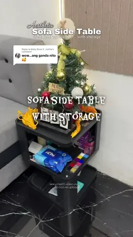 Replying to @Baby Rose S. Juntila Storage Side Table #sidetable #sidetablewithstorage #sofasidetable #homesupplies #homeimprovement 