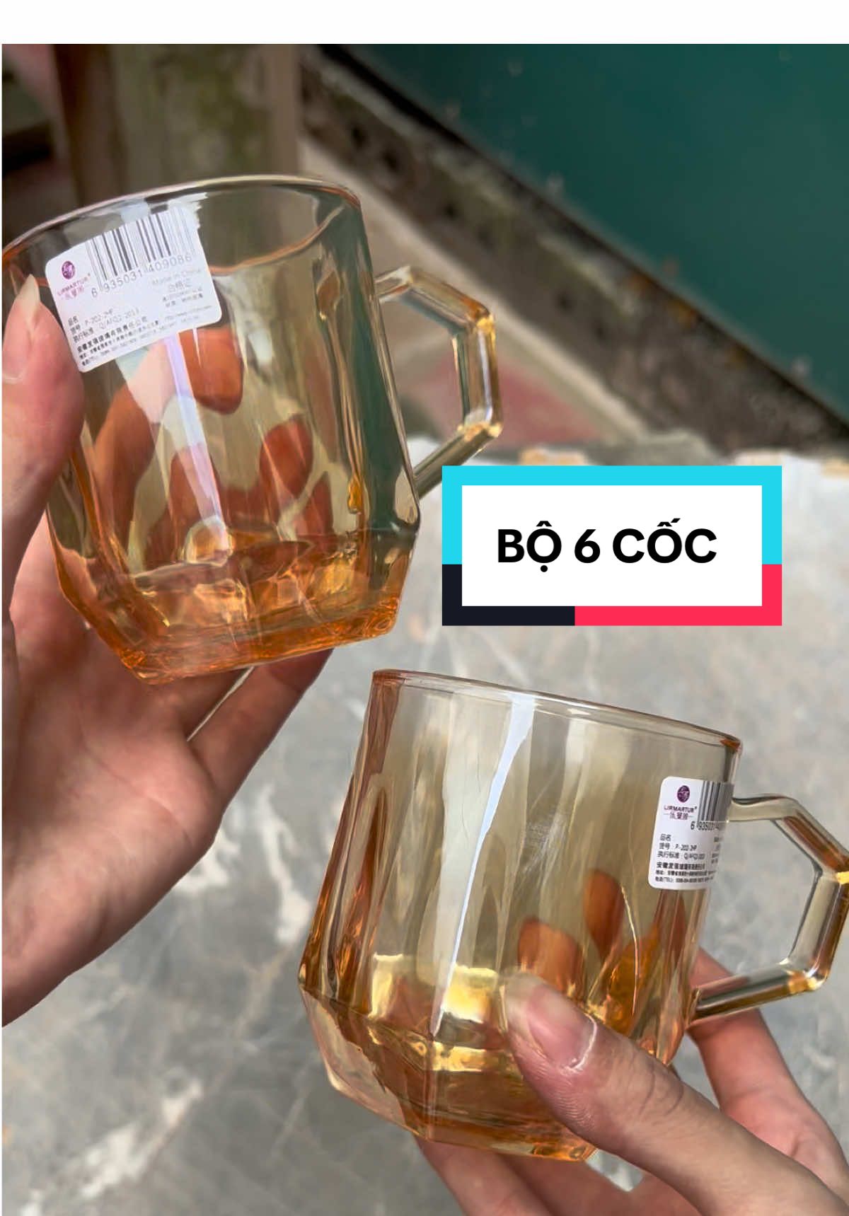 Set 6 ly thủy tinh màu vàng hổ phách #lythuytinhdecor #lythuytinh #cocthuytinh #viral #xuhuongtiktok 