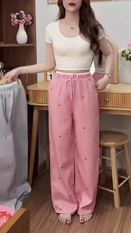 Quần Ống Rộng Nữ Dáng Dài Kẻ Sọc #quanongrong #quanongrongnu #thoitrangnu #xuhuong 