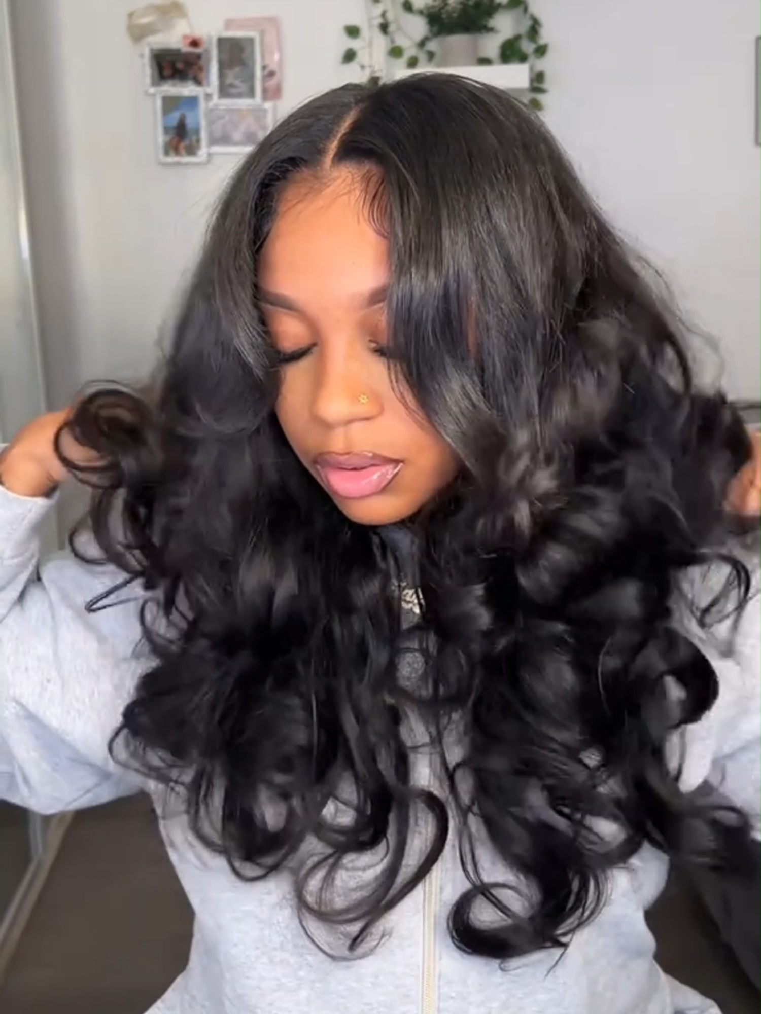 Pre layered 🔥🔥No glue,no gel,seamless💅💅Literally Quick&Easy install😍 𝐇𝐚𝐢𝐫: Trendy Layered Cut Loose Wave U Part Wig #tinashehair #naturalhair #beginnerfriendly #wigtutorial #hairdone #humanhair #wiginstall #humanhairwig #readytowearwigs #blackgirlmagic #gluelesswig #wigforbeginners #bouncycurls #layers #upartwiginstall