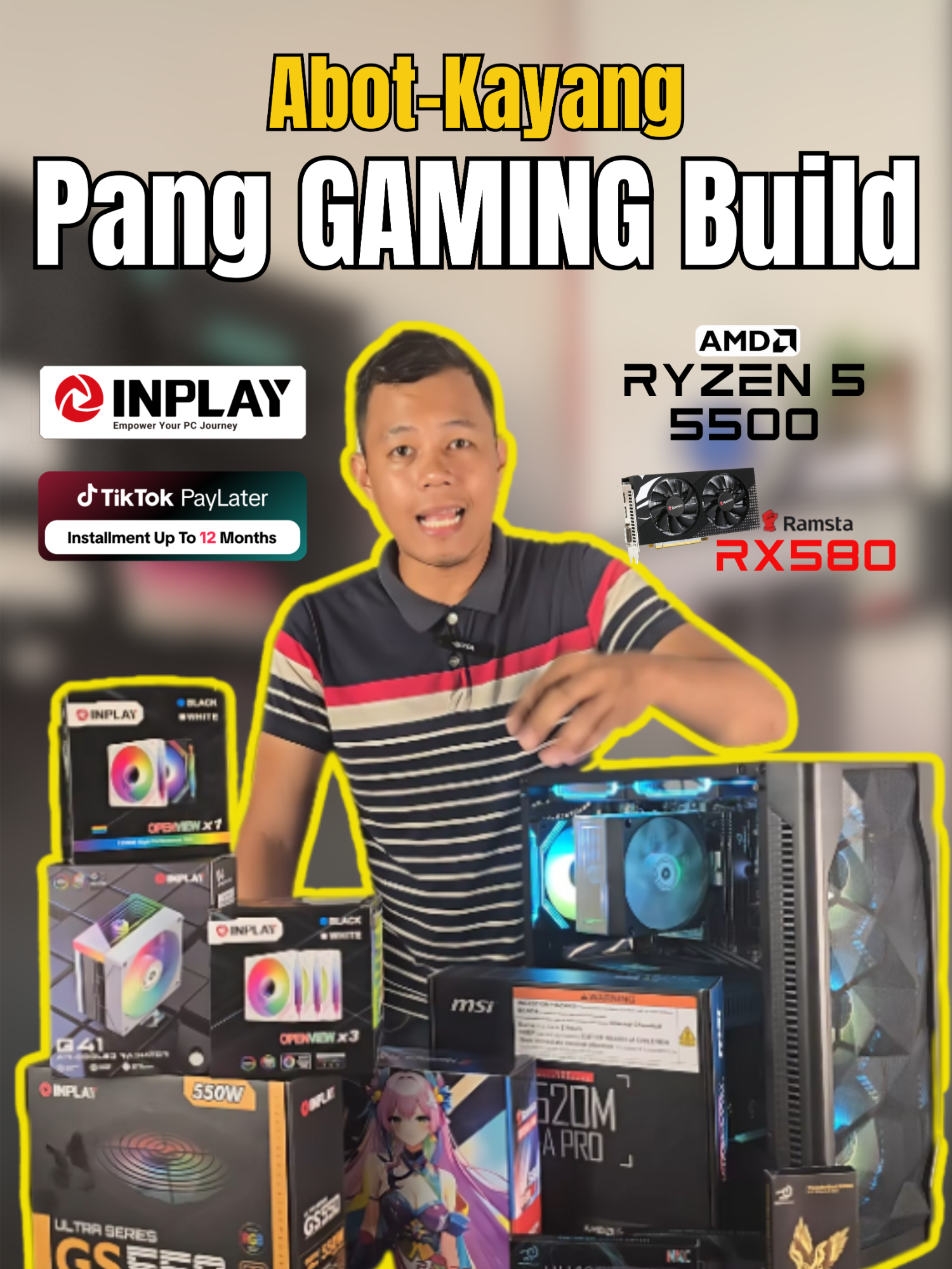 💥 POWER NA, PRESYO DI PA MASAKIT! Ryzen 5 5500 + RX580 — gaming combo sa halagang 💸 ₱26,999 lang! 🎁 May freebies pa bawat checkout! #foryoupage #fypシ゚ #foryou #inplaygears #affordable #paylater #ryzen5