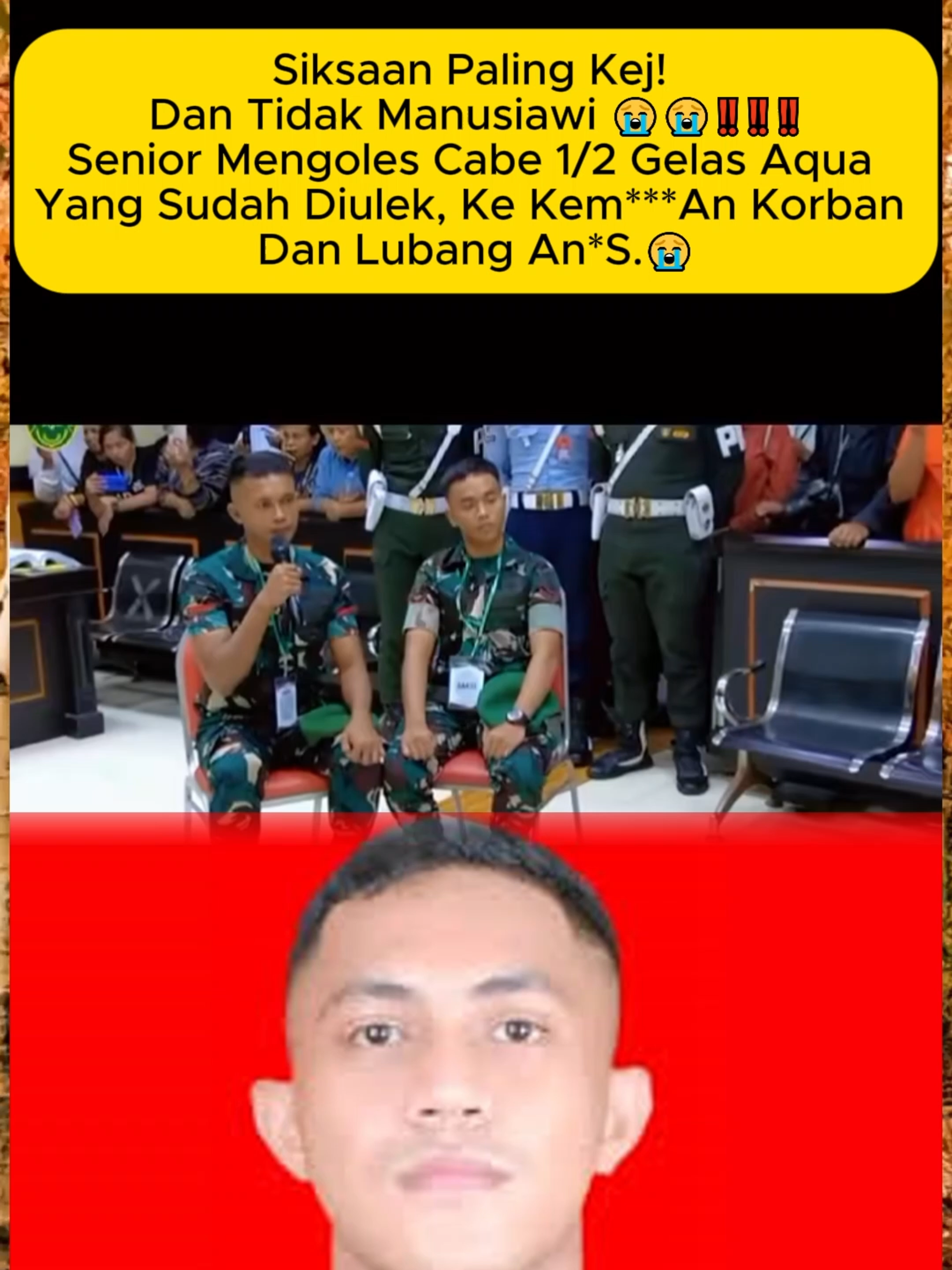 S4DIS😥 Senior mengoles cabe 1/2 gelas Aqua yang sudah diulek, ke kem***an K0rban dan lubang An*s.😭 #justiceforpradalucky #PradaLuckyNamo #pradarichard #sidang #justice #sedih