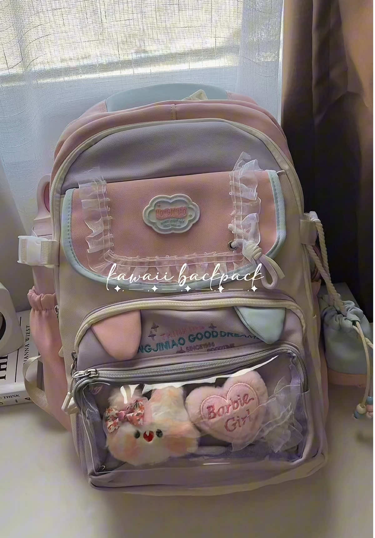 aaahh it’s sooo pretty! 😭💖 #kawaiibackpack #backpackforschool #largecapacitybackpack #bagrecommendation #cutebackpack 