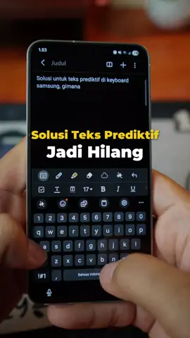 Solusi teks prediktif di keyboard samsung hilang setelah update one ui 8 #oneui8 #keyboardsamsung #teksprediktif #updateoneui8 