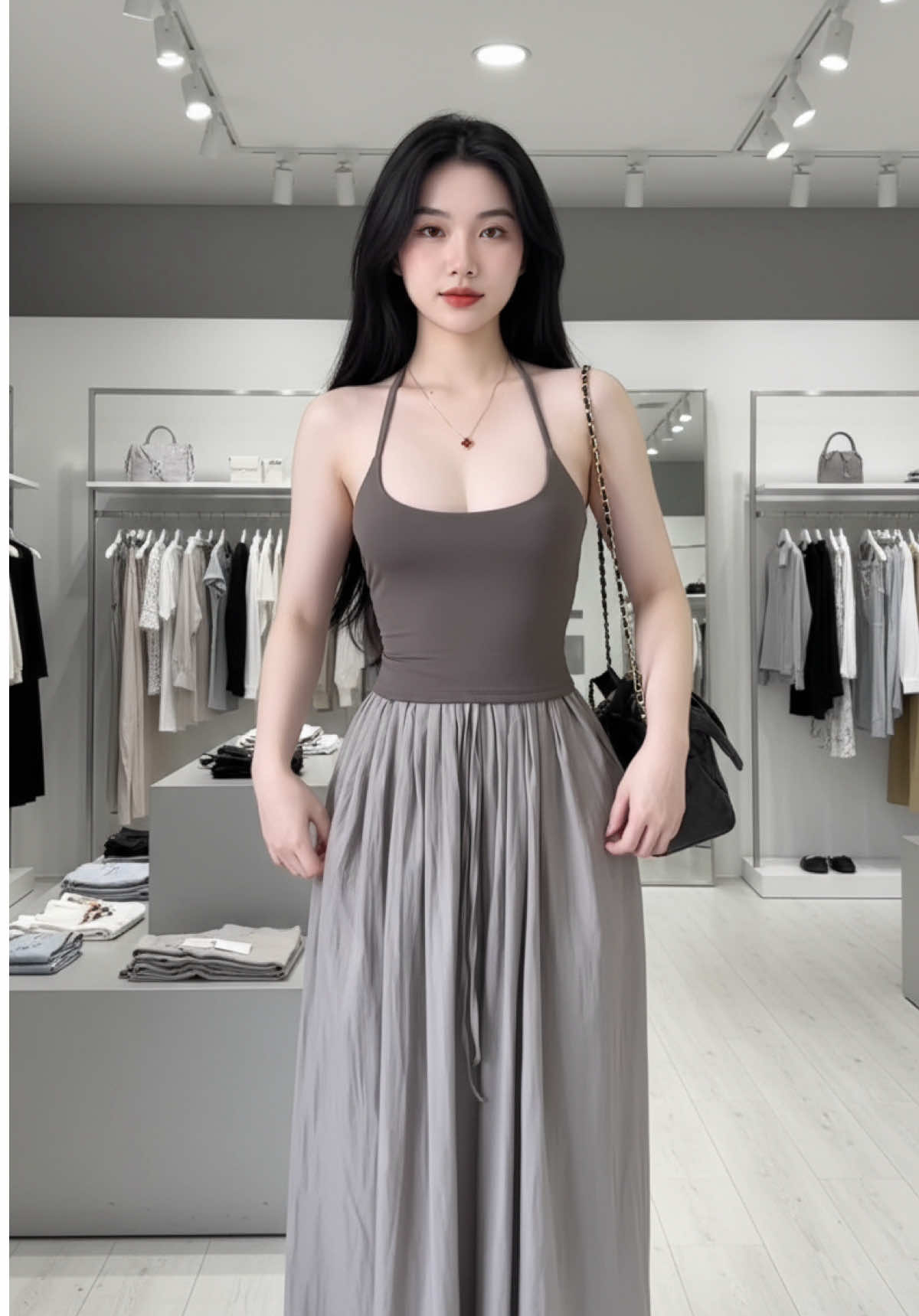 vì 1 nhành hồng …#vayre #vayxinh #fashion #myoutfit #aore 