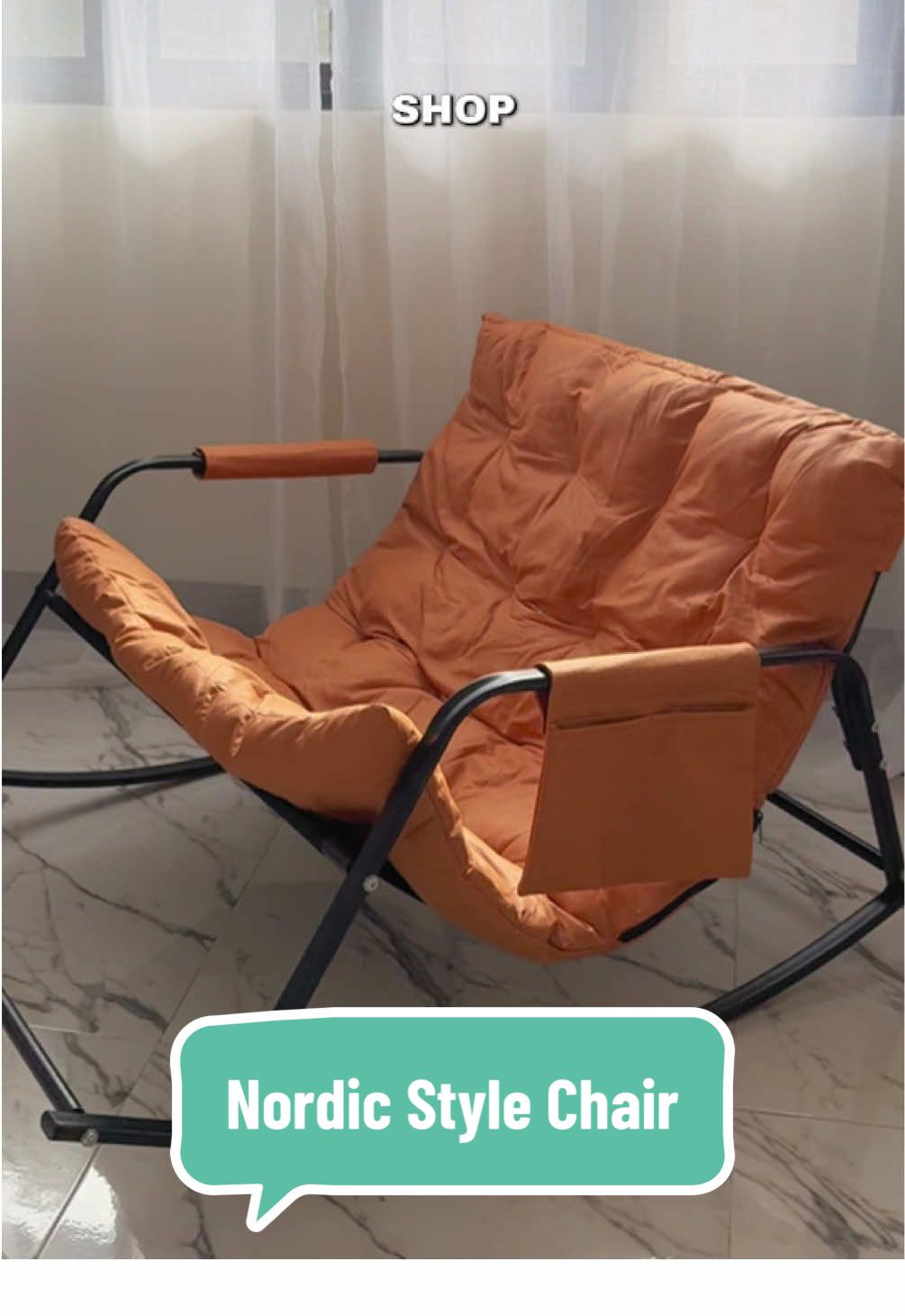 Replying to @Lovely Reyes ᥫ᭡ Yes totoo po Ate Lovelyy sobrang ganda talaga netong accent chair na to. #rockingchair #heavydutychair #heavydutychair #nordicstylerockingchair #accentchair 