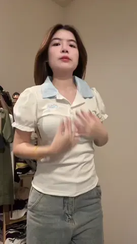 สีขาวลูกคุณมากกก #ฟีดดดシ #เสื้อผ้าแฟชั่น #เสื้อยืด 🥳🎀 #เสื้อคอปก ✨