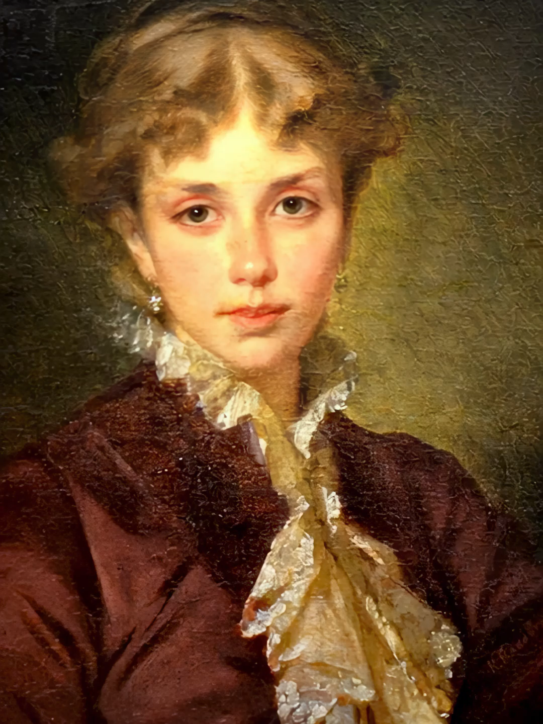 Portrait of a Woman by Konstantin Makovsky. A renowned Russian realist painter, he opposed the academic restrictions prevalent in the art world. His father was the Russian artist and amateur painter Yegor Makovsky, and his mother was a composer. Due to his parents' professions, Makovsky showed an early interest in painting and music. He entered the Moscow School of Painting, Sculpture, and Architecture at the age of 12, where he was influenced by professors such as Vasily Tropinin and Karl Briullov. After graduating, Makovsky went to France hoping to become a composer, but after traveling throughout Europe to familiarize himself with folk and classical music, he ultimately chose painting. Do you like Bonnie Tyler and her hit song 