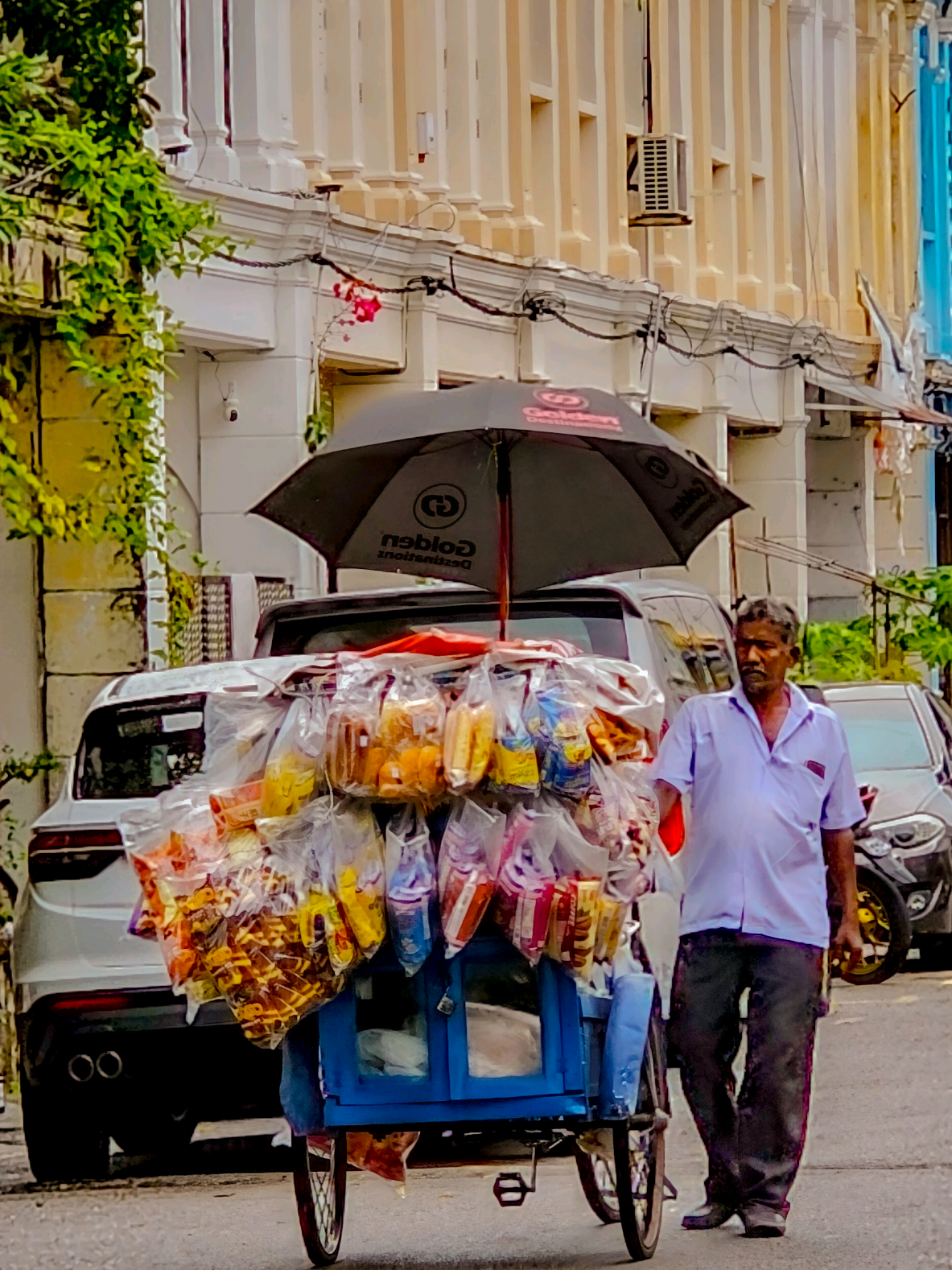 I remember when we were growing up, every evening the roti man would honk his bicycle horn and shout 