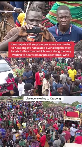 #Bobi wine had to talk to our people who were waiting for him a long the way to kaabong today #protestvote2026kyagulanyiyadanko #eastorwest #anew🇺🇬now #fyf 