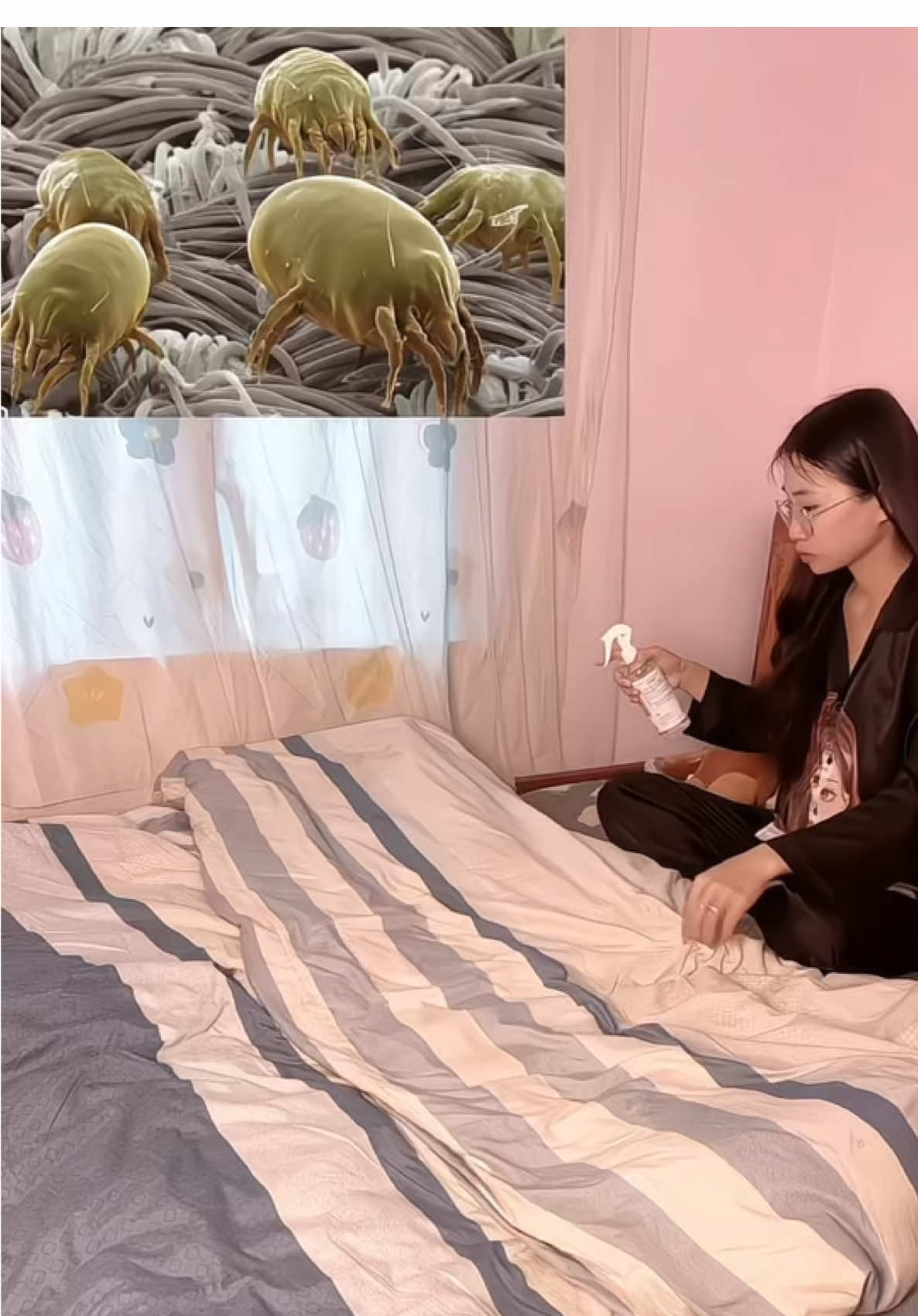 Nhà bác nào mà chăm giặt giũ chăn màn,sáng ngủ dậy vẫn ngứa ngáy thì tham khảo thử cái chai xịt này nè#xitmatbui #chaixitmatbui #dogiadung #viral #xuhuong 