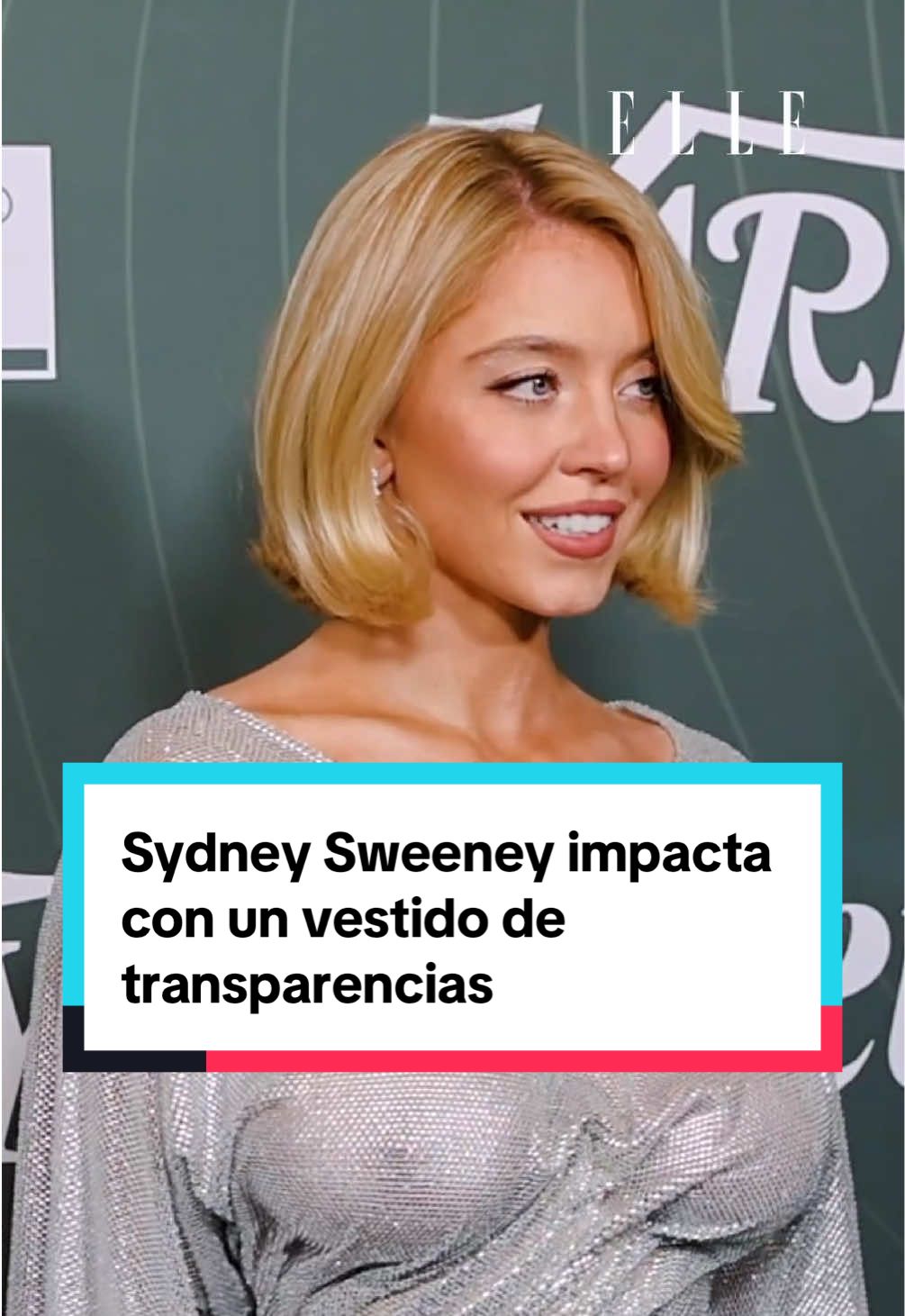 Sydney Sweeney impacta con un vestido brillante con transparencias plateado en la gala Variety’s 2025 Power of Women. Firmado por Christian Cowan X Elias Matso. En la alfombra roja ha coincidido también con la actriz Jamie Lee Curtis ✨ 📹 Getty #viral #parati #foryou 