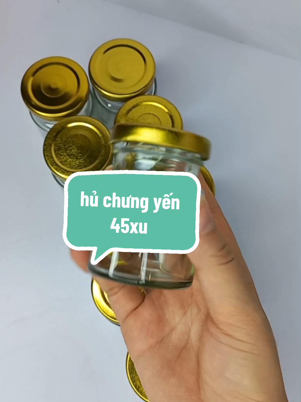 hũ thủy tinh chưng yến giá rẻ 45xu #huchungyen #huthuytinhchungyen #huthuytinhdungyen 