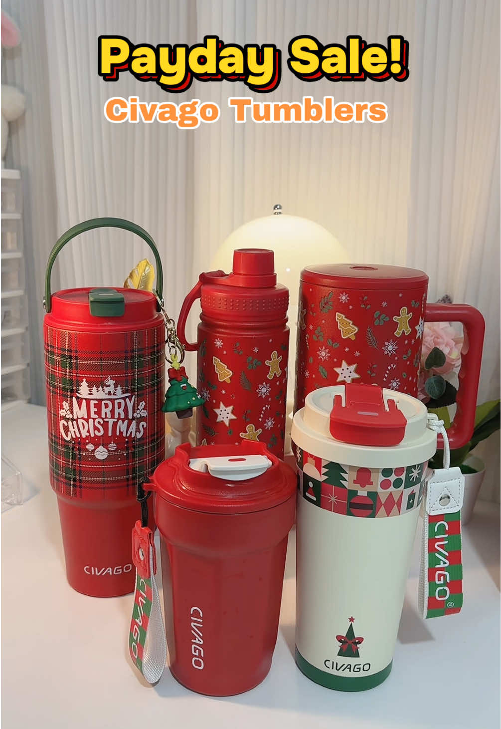 Guys bilisan nyo na abot pa Payday Sale ang Civago Tumblers Christmas Edition! 🎄✨ #civago #civagotumblers #tumblers 