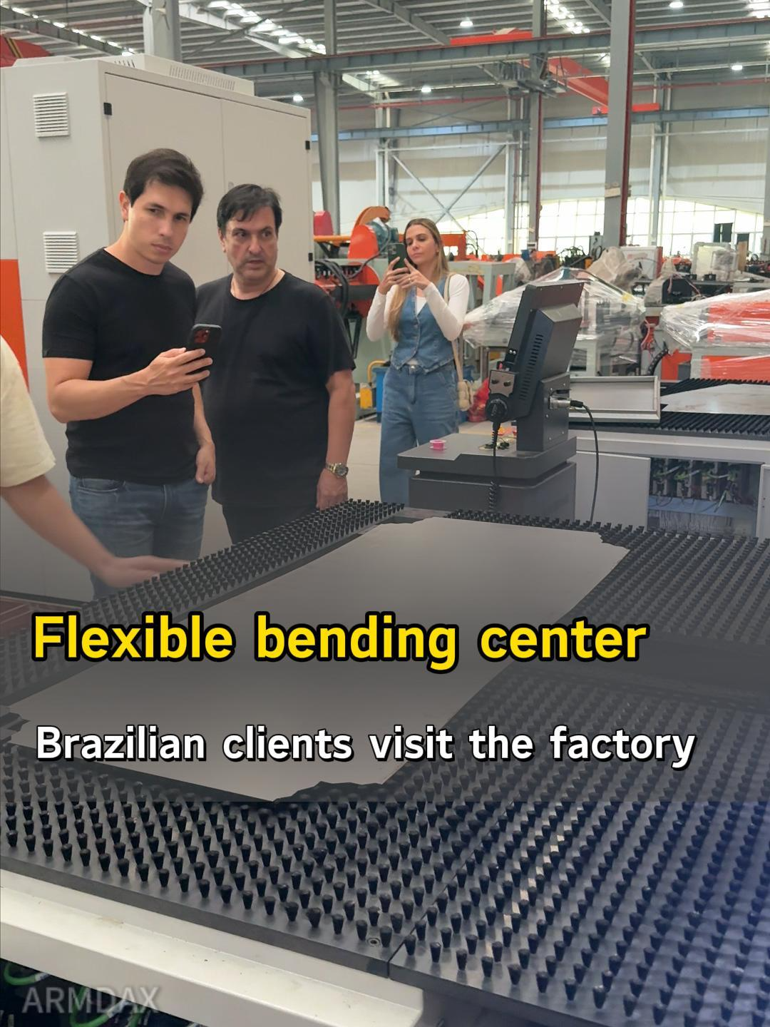 Brazilian clients visit the factory#bending #bendingmachine #Metalwork #panelbender #BendingCenter #BendingMachine #Metalworking #Fabrication