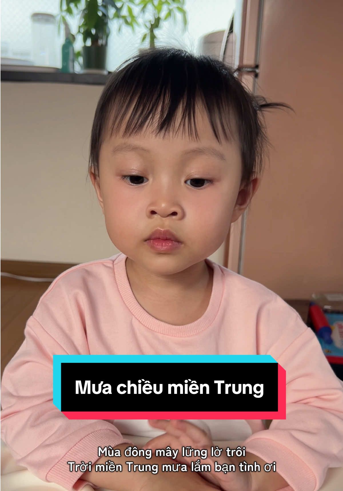 Mưa chiều miền Trung ☔️☔️ Thương lắm miền Trung ơi. Em gái Huế 2 tuổi 9 tháng gửi ngàn yêu thương về quê hương ❤️❤️❤️ 