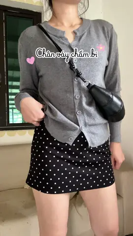 Chân váy chấm bi này mix áo nào cũng hợp ý #thaohandmade23 #chanvaychambi #chanvayngan #chanvaychua 